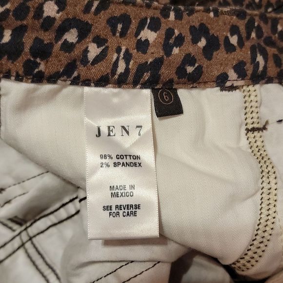 Jen7 by 7 for all mankind skinny jeans.animal print. Size 6 - Picture 7 of 7